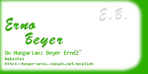erno beyer business card